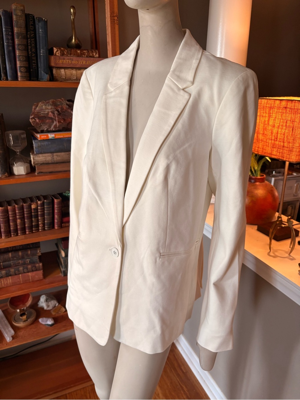 Tahari Ivory Single-Button Blazer